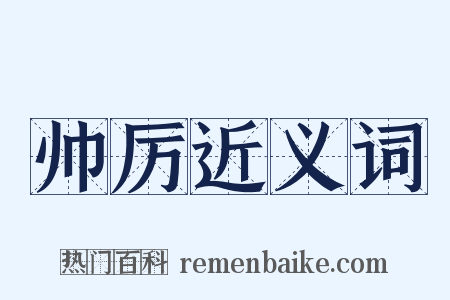 帅厉近义词是什么意思的图片
